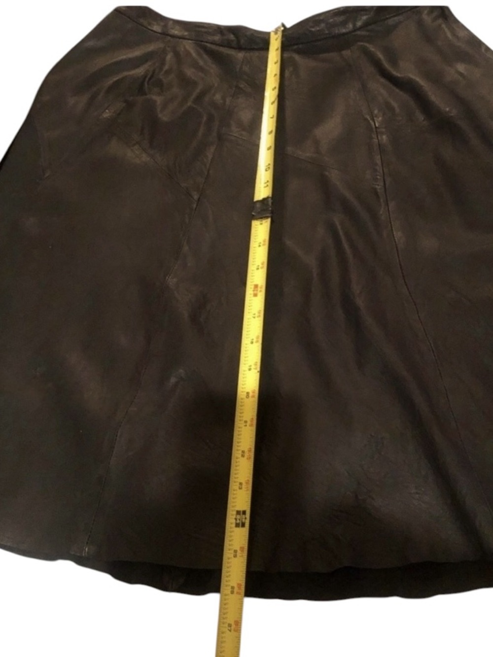 WYETH by TODD MAGILL fits size 10 black ultra soft leather circle skirt - Picture 13 of 14